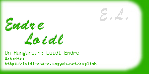 endre loidl business card
